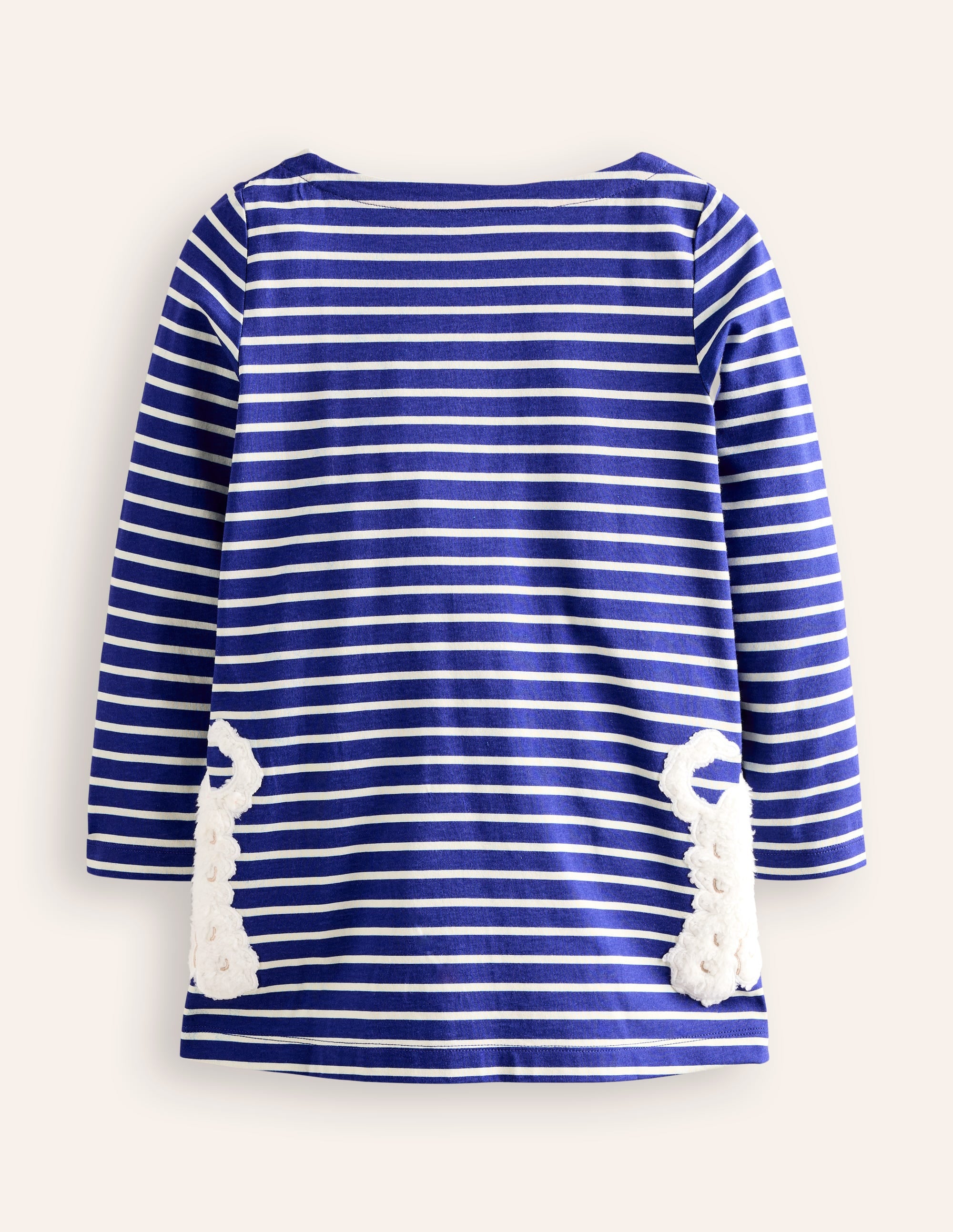 Long Sleeve Applique Tunic-Starboard Blue/ Ivory Dogs - Image 2