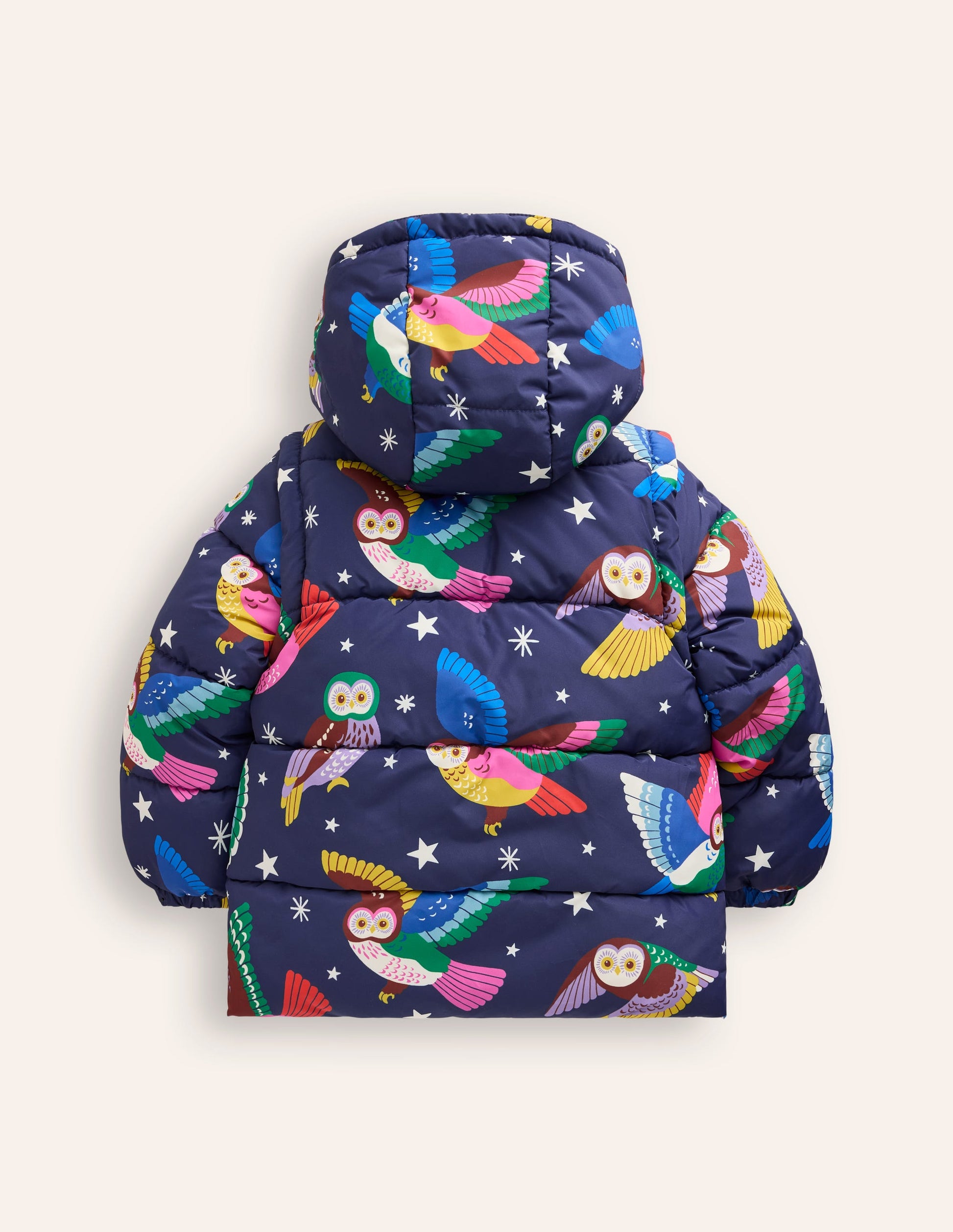 2-in-1 Padded Coat-College Navy Owls-2