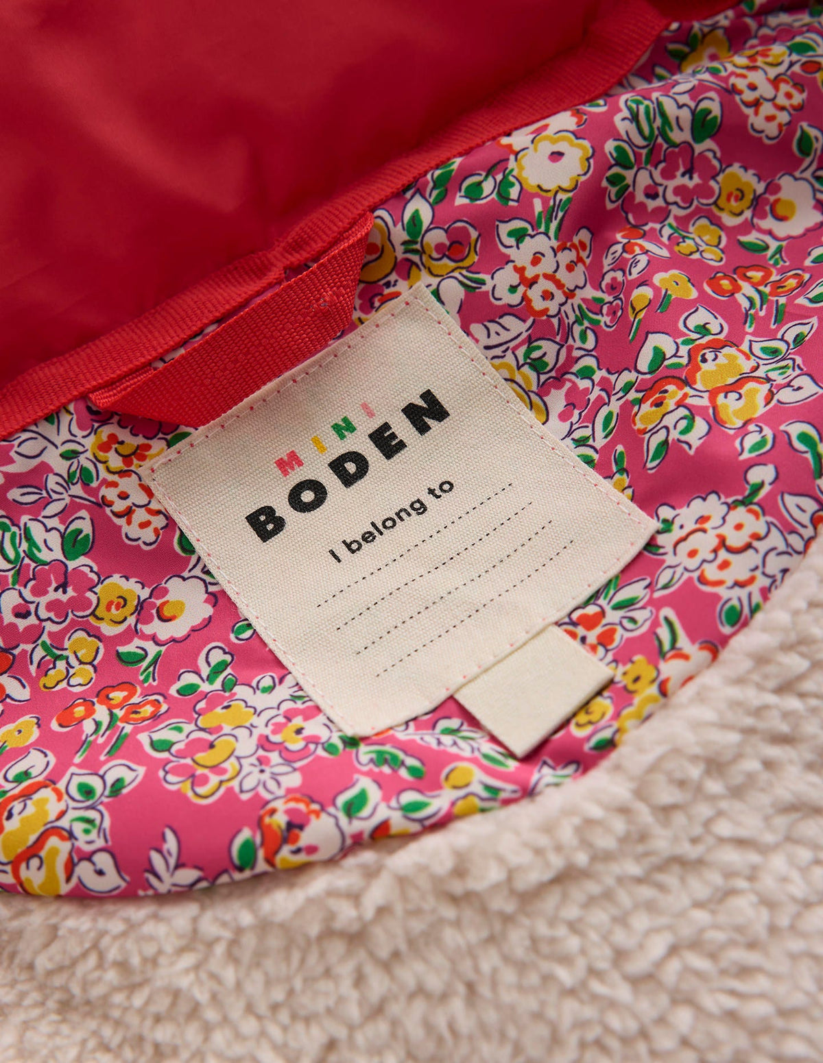 2-in-1 Padded Coat-Rose Petal Pink Vintage Floral - Image 4
