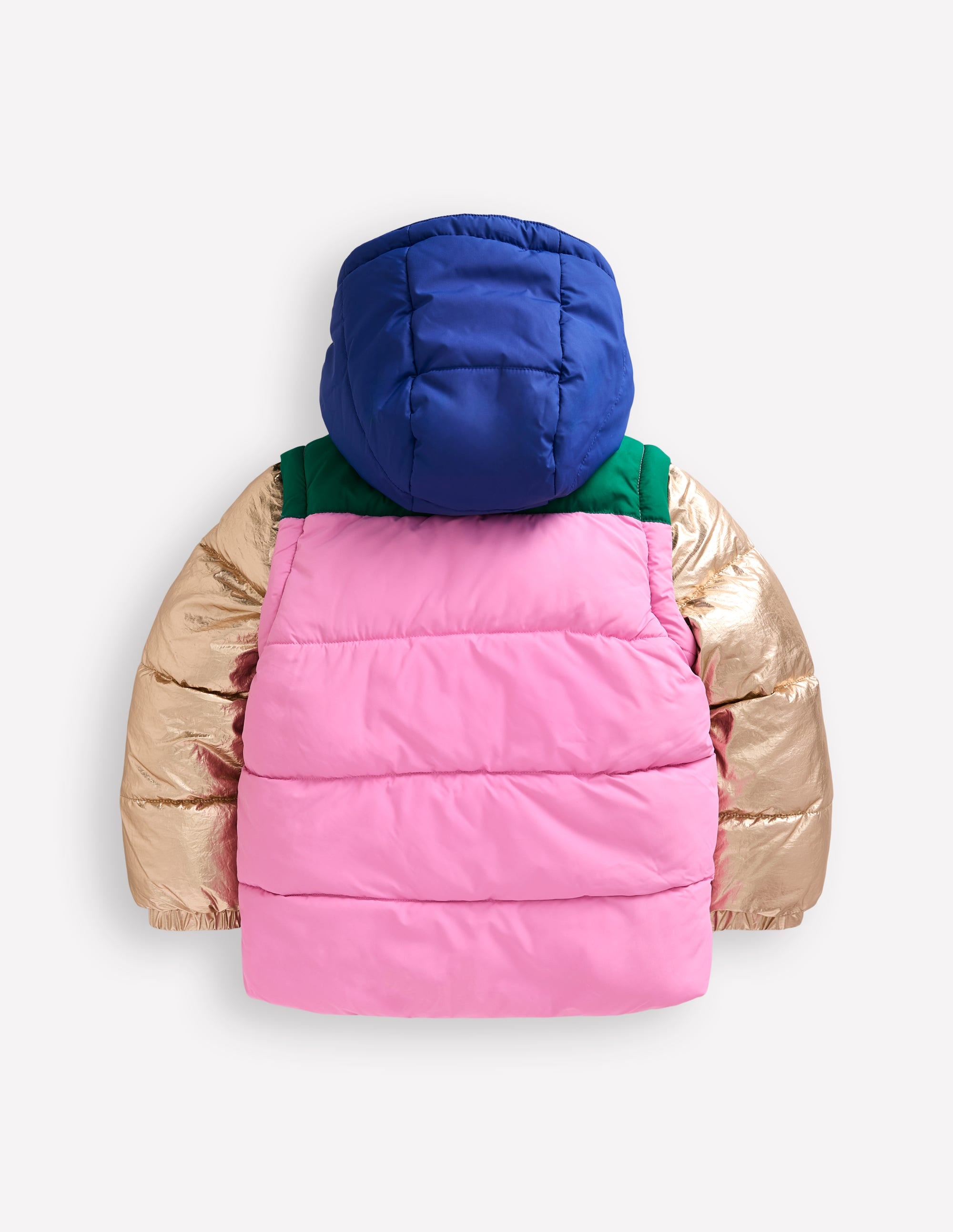 2-in-1 Padded Coat-Multi Metallic Colourblock - Image 8