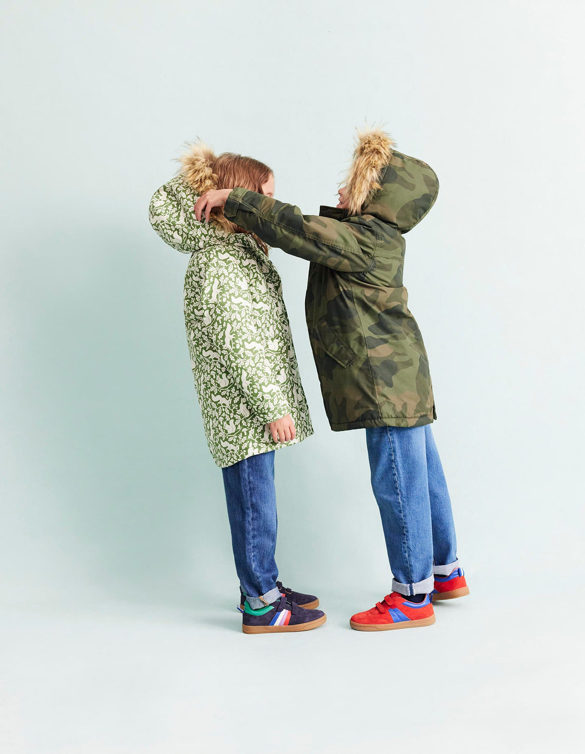 Authentic Waterproof Parka-Safari Green Woodland Squirrel - Image 6
