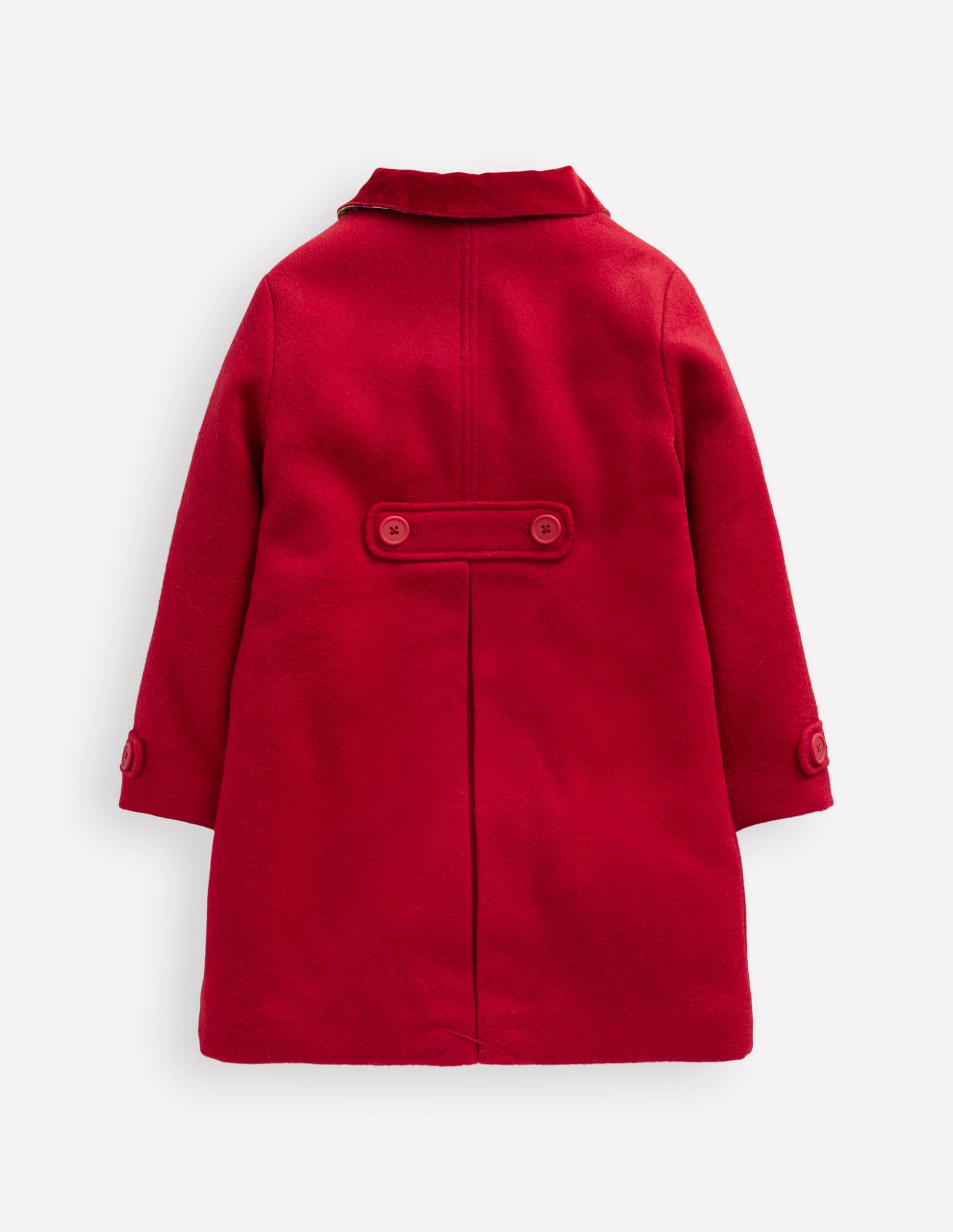 Wonderful Wool Blended Coat-Royal Red Embroidery-7