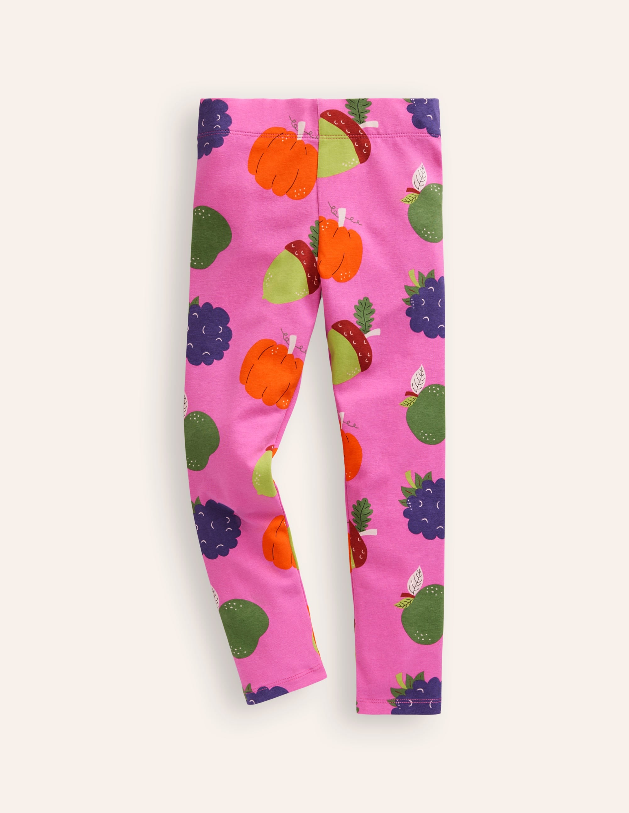 Everyday Fun Leggings-Tickled Pink Autumn Fruits - Image 1