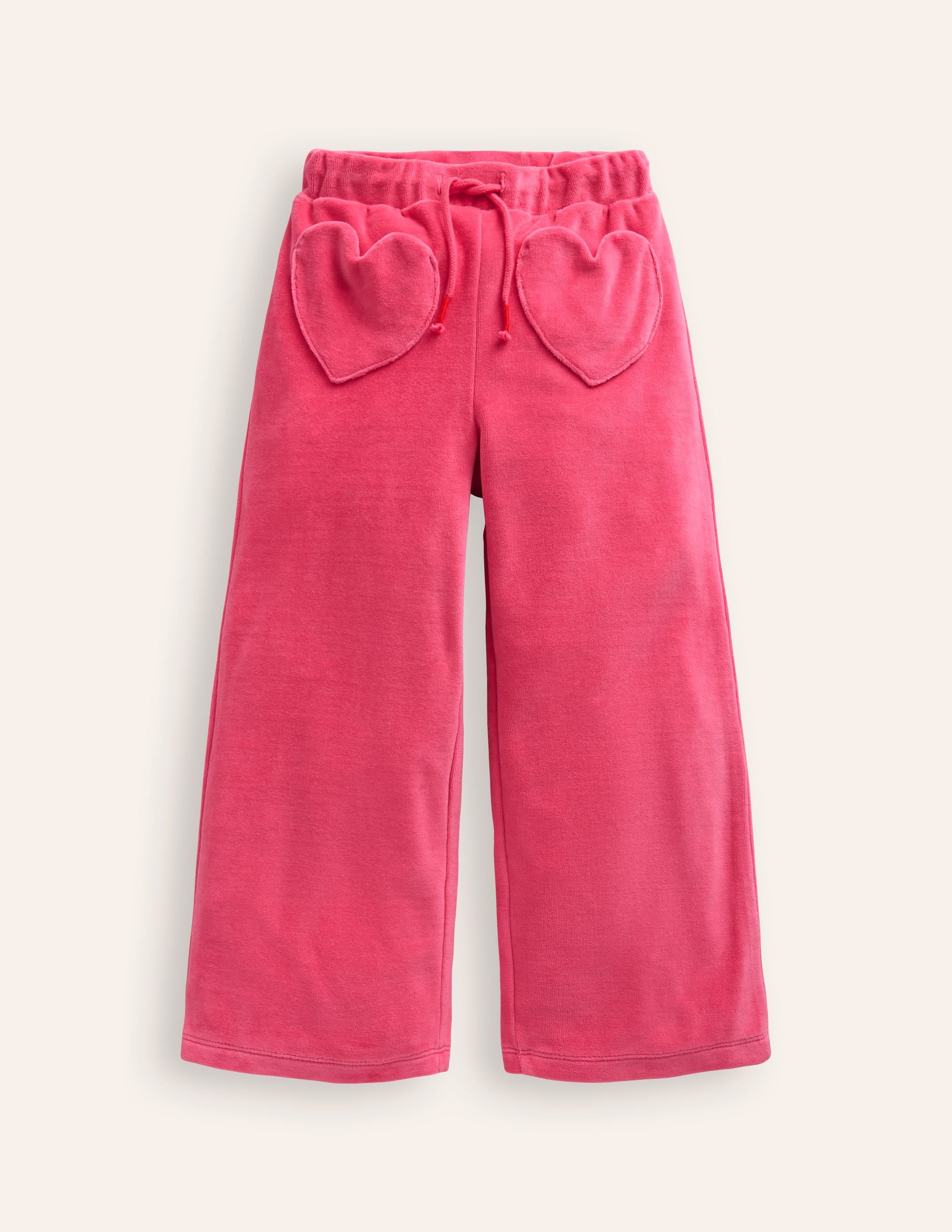 Heart Pocket Velour Jogger-Vintage Pink - Image 1