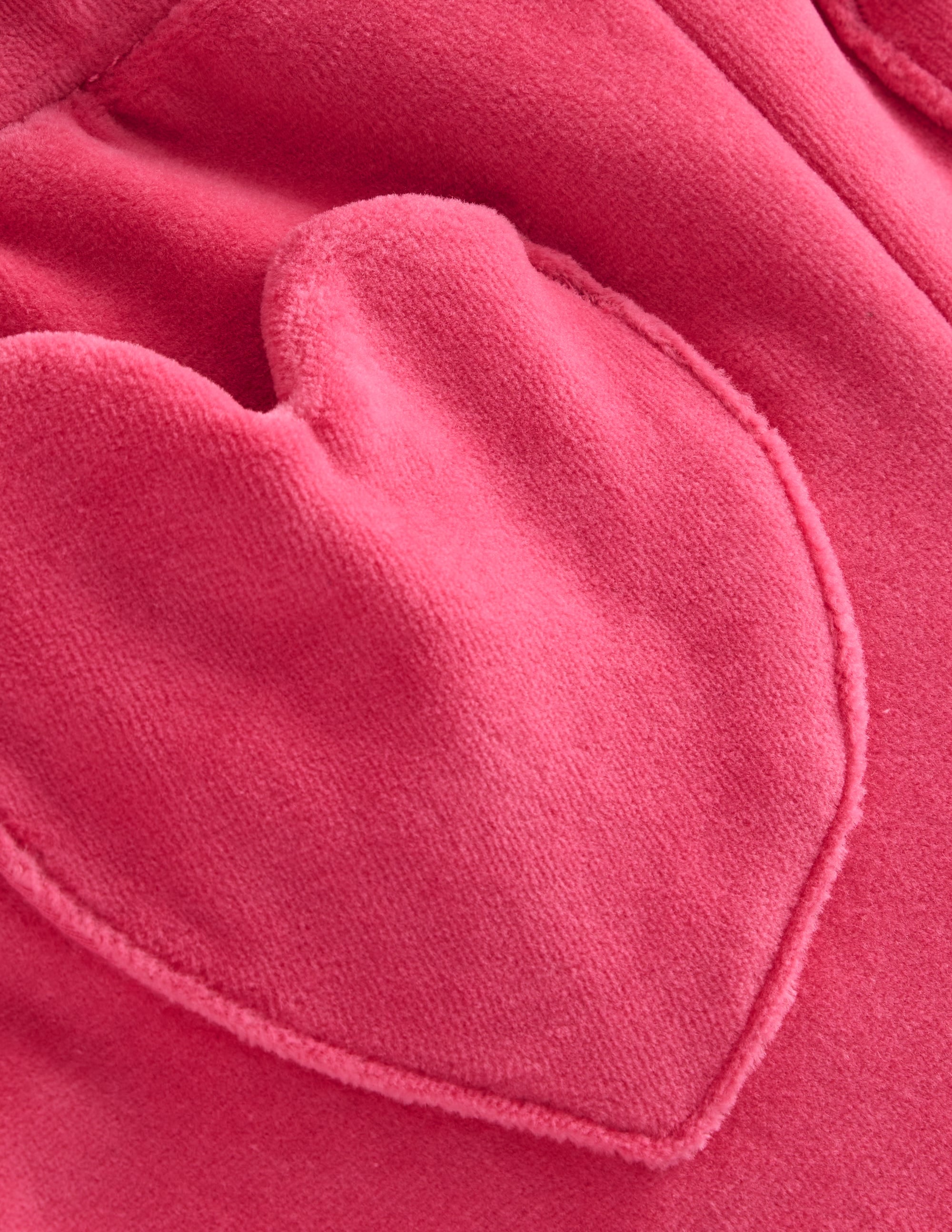 Heart Pocket Velour Jogger-Vintage Pink - Image 3