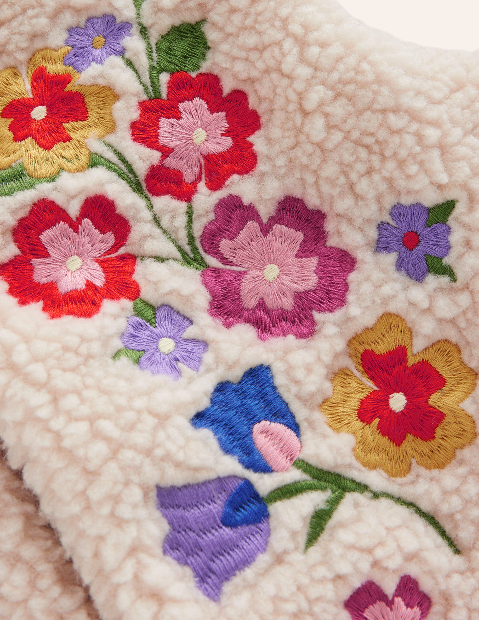 Borg Gilet-Oatmeal Embroidery - Image 3