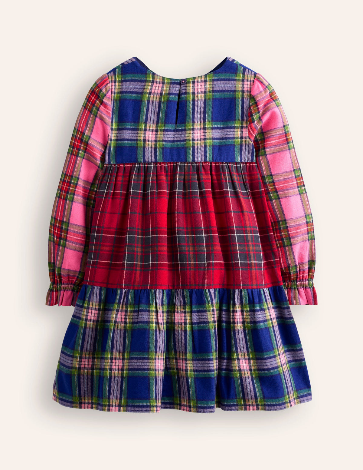 Betsy Tiered Twirly Dress-Tartan Hotchpotch - Image 2