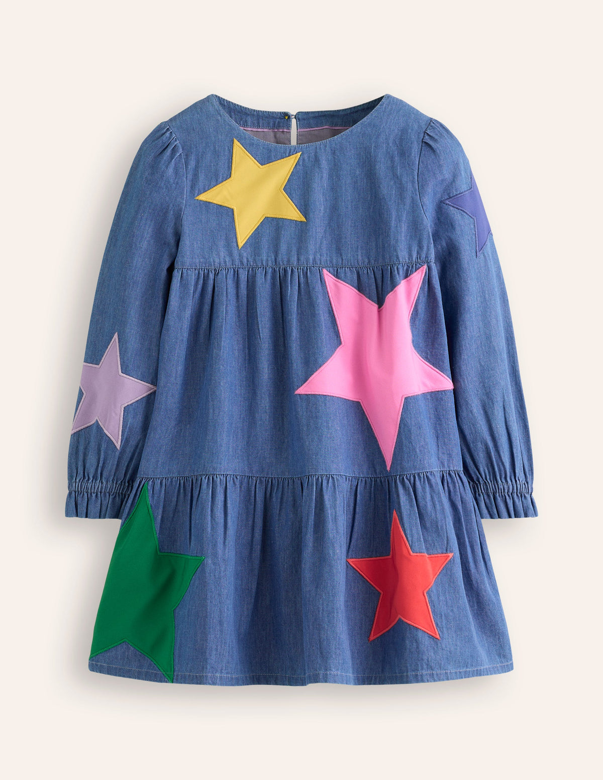 Betsy Tiered Twirly Dress-Mid Vintage Stars - Image 1