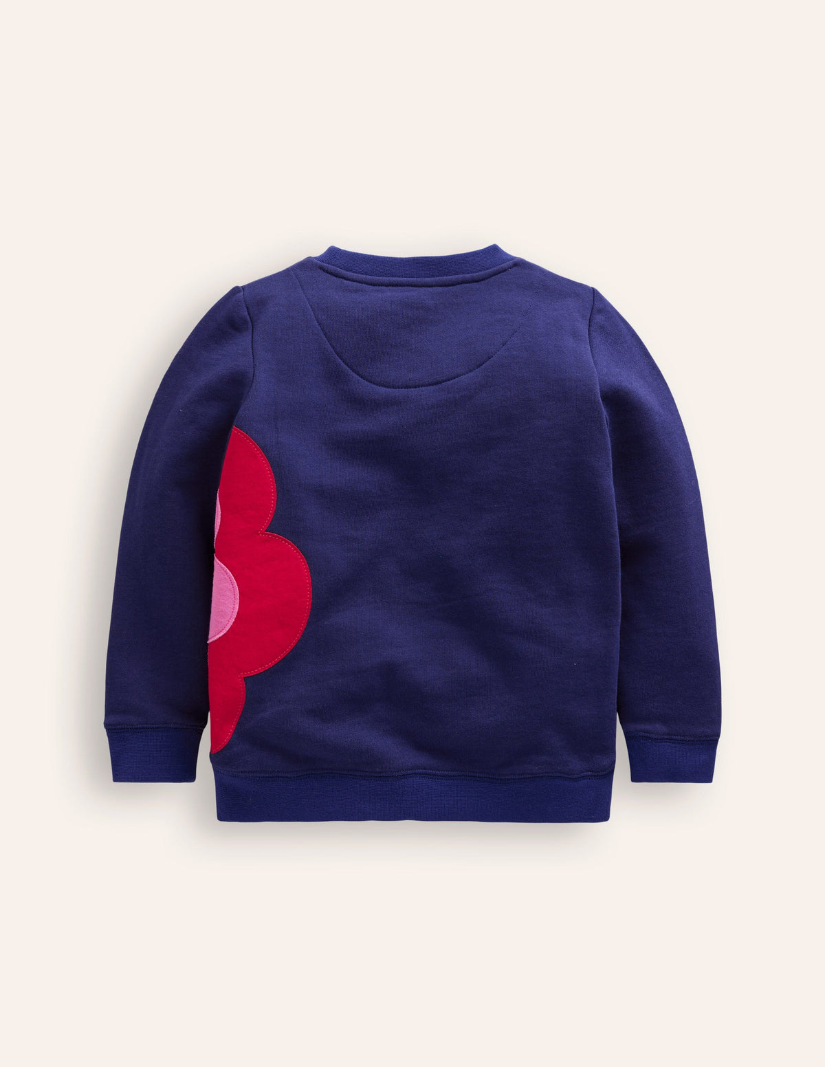 Appliqué Sweatshirt-Sapphire Blue Flower - Image 2