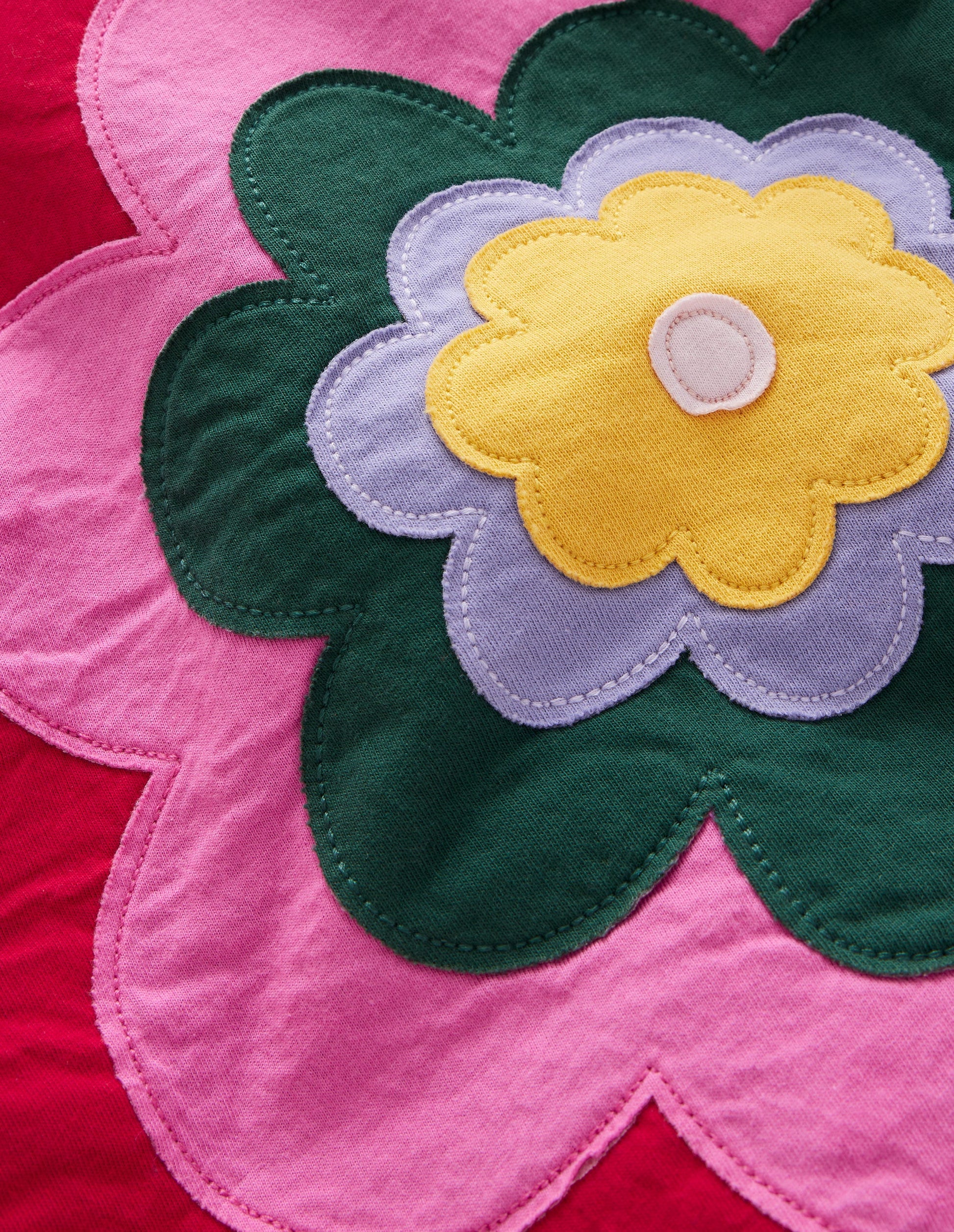Appliqué Sweatshirt-Sapphire Blue Flower-3