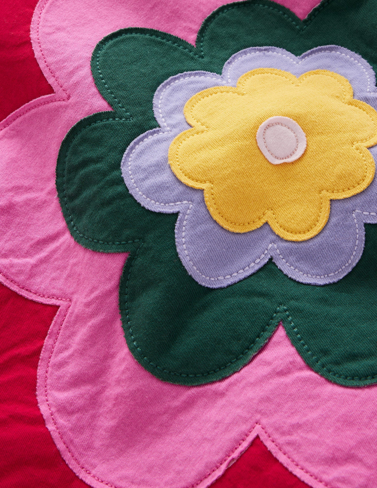 Appliqué Sweatshirt-Sapphire Blue Flower - Image 3