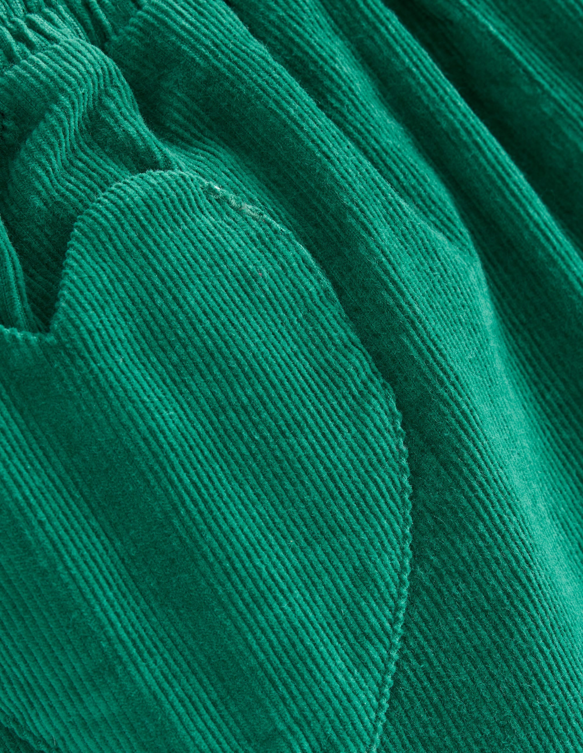 Lined Cord Pull-On Trousers-Alpine Green - Image 3