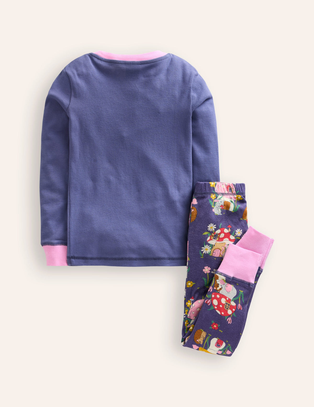 Snug Long John Pyjamas-Vintage Blue Toadstool - Image 2