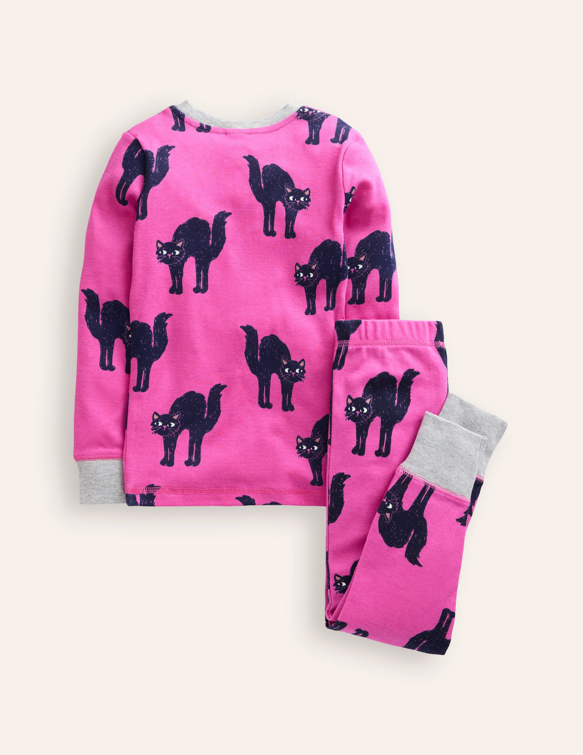 Snug Glow-In-The-Dark Pyjamas-Tickled Pink Cats-2