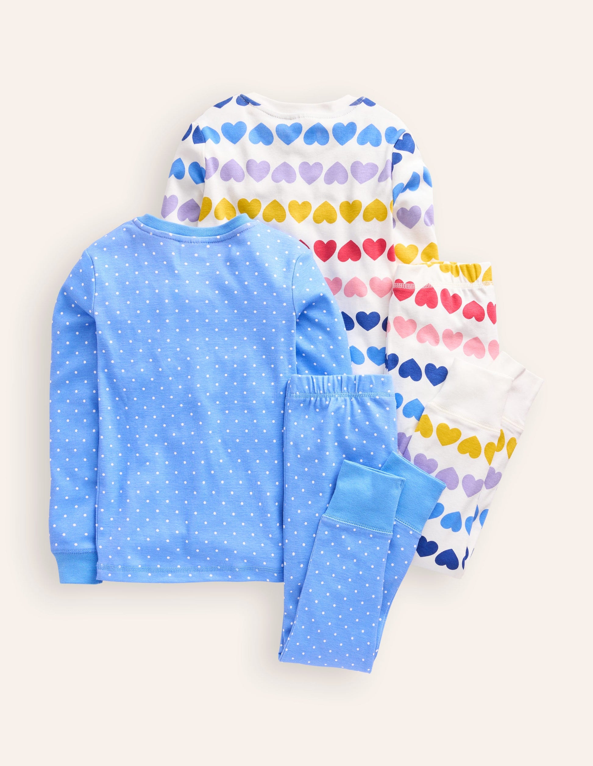 Twin Pack Snug Pyjamas-Fair Isle Hearts-2