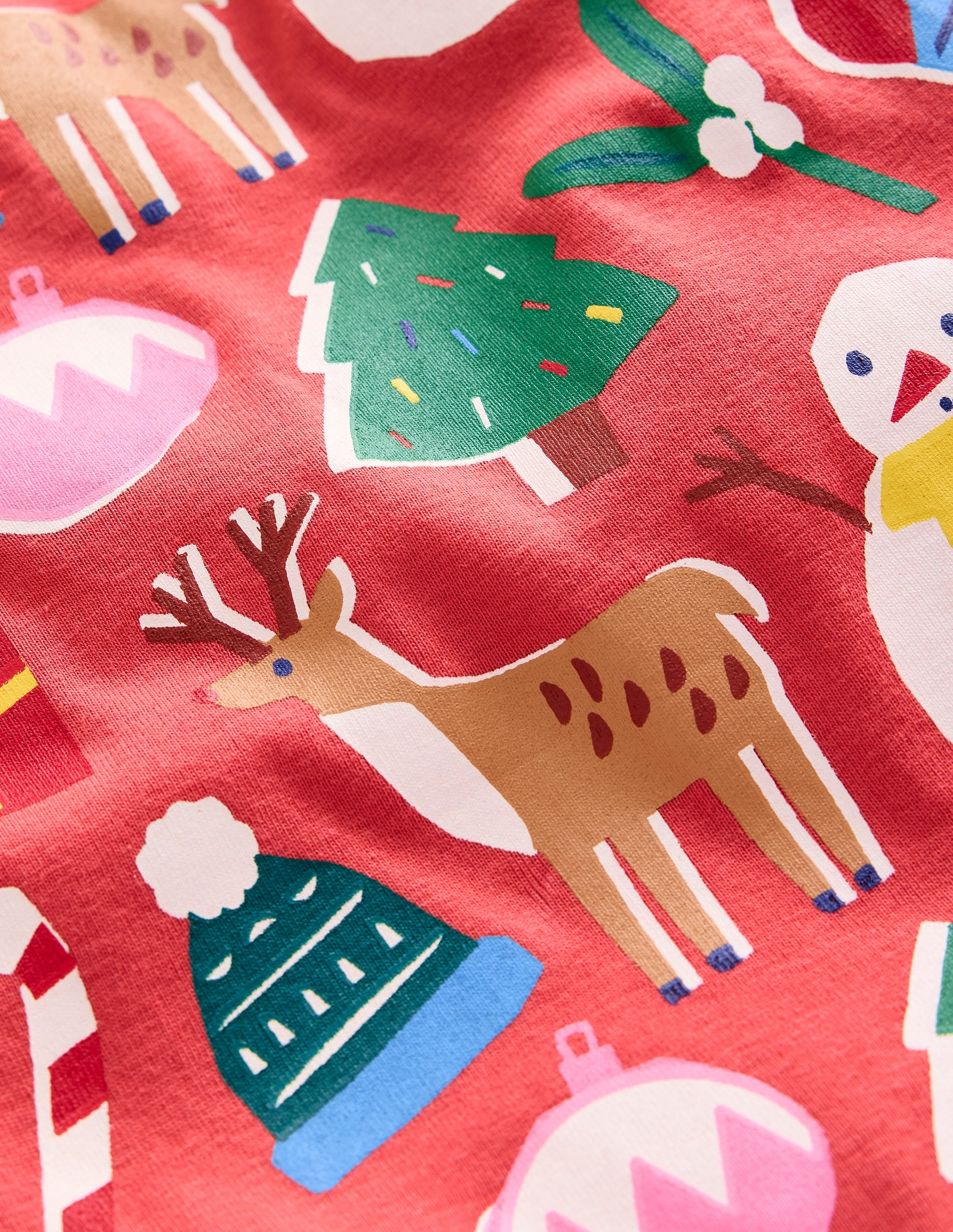 Twin Pack Snug Pyjamas-Jam Red Christmas - Image 7