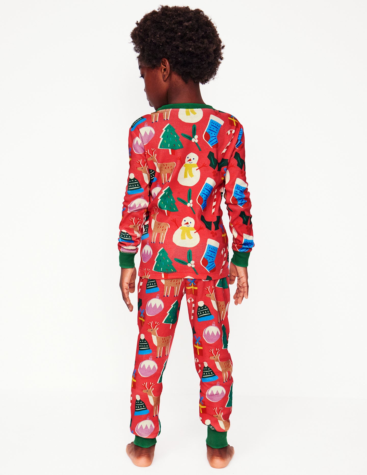Twin Pack Snug Pyjamas-Jam Red Christmas - Image 2
