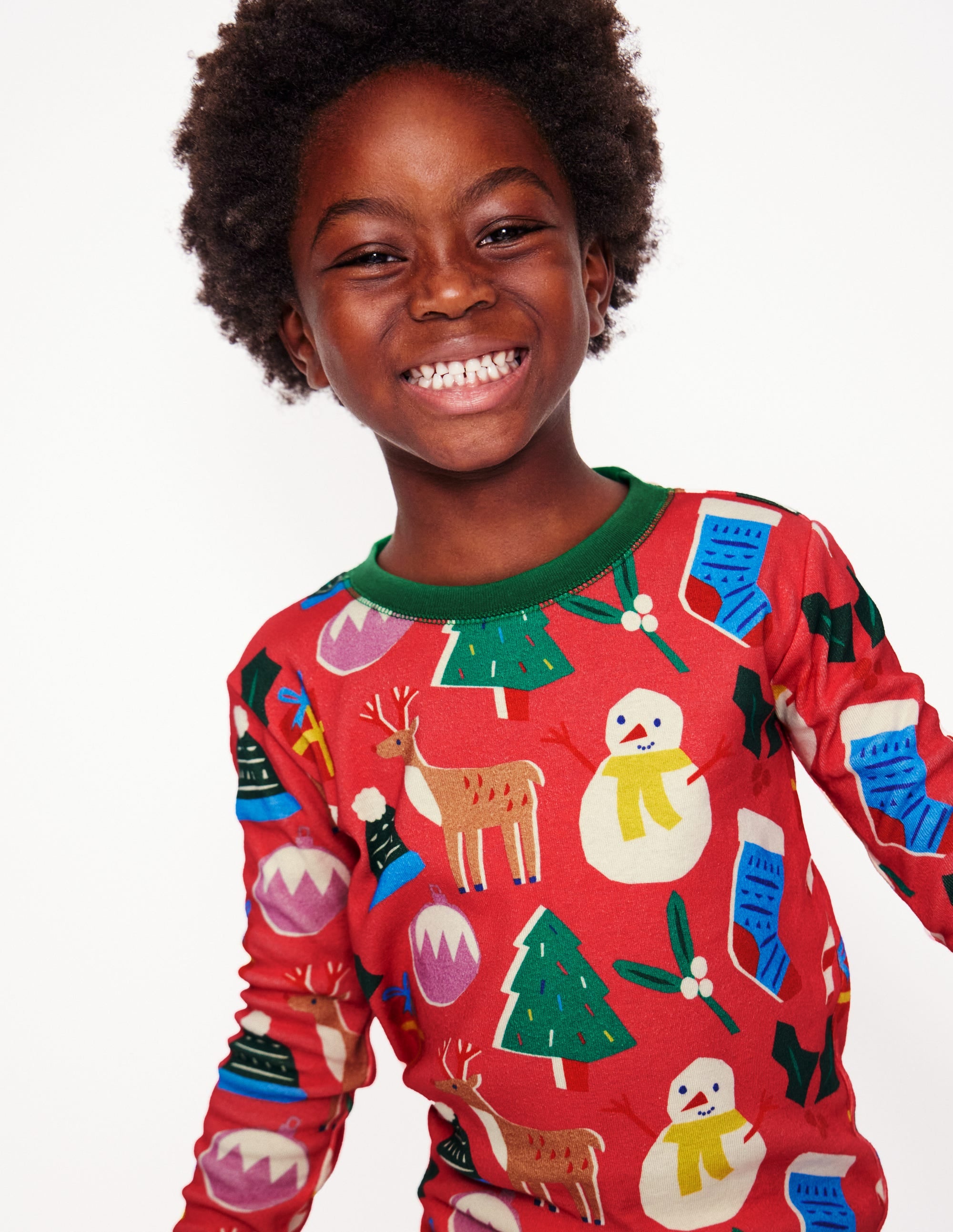 Twin Pack Snug Pyjamas-Jam Red Christmas - Image 3