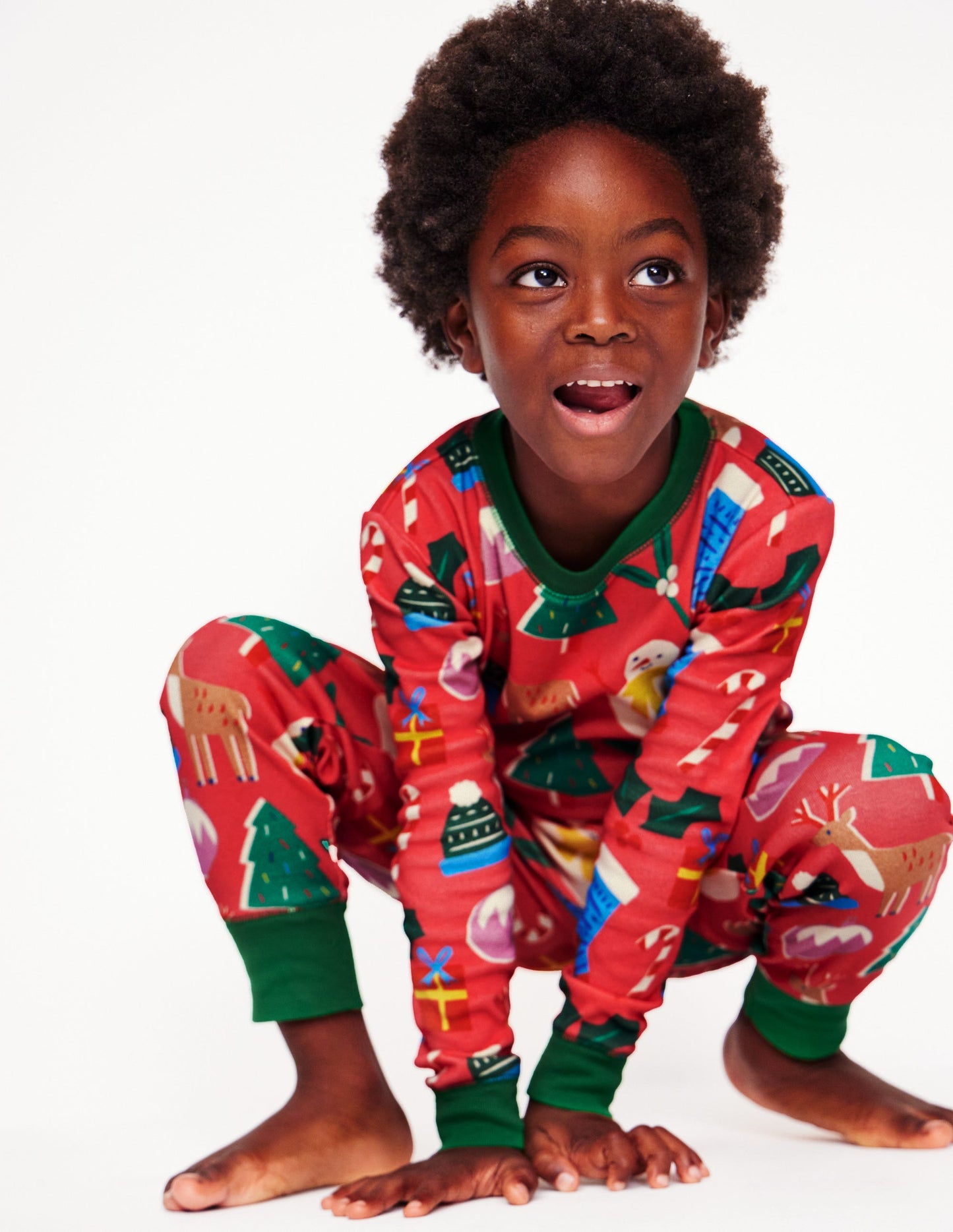 Twin Pack Snug Pyjamas-Jam Red Christmas