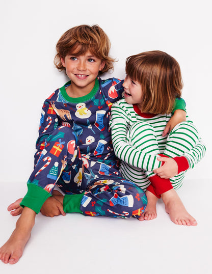 Twin Pack Snug Pyjamas-Jam Red Christmas-9