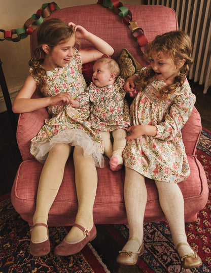 Bess Cosy Smocked Dress-Vanilla White Ballet Toile-5