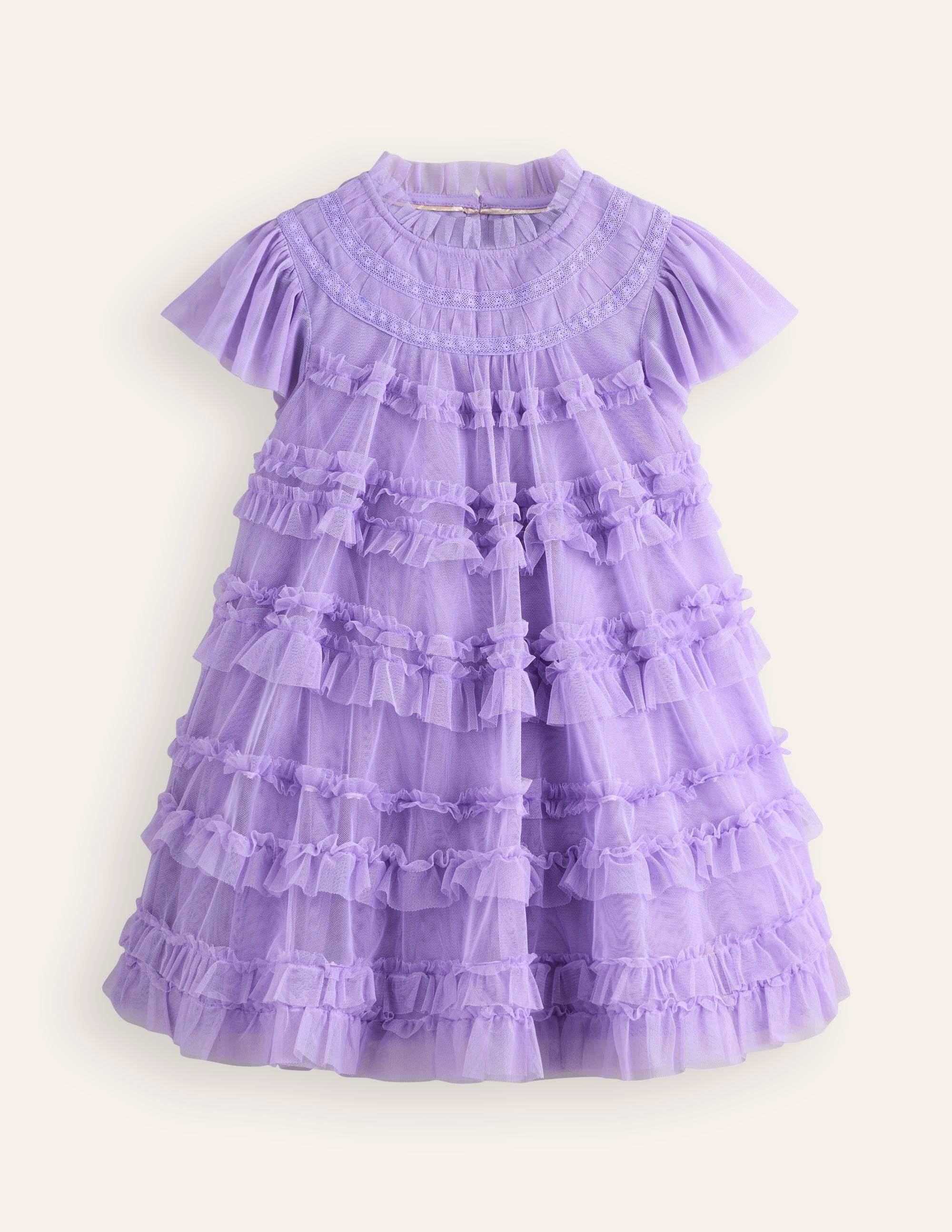 Winnie Tulle Tiered Dress-Misty Lavender - Image 1