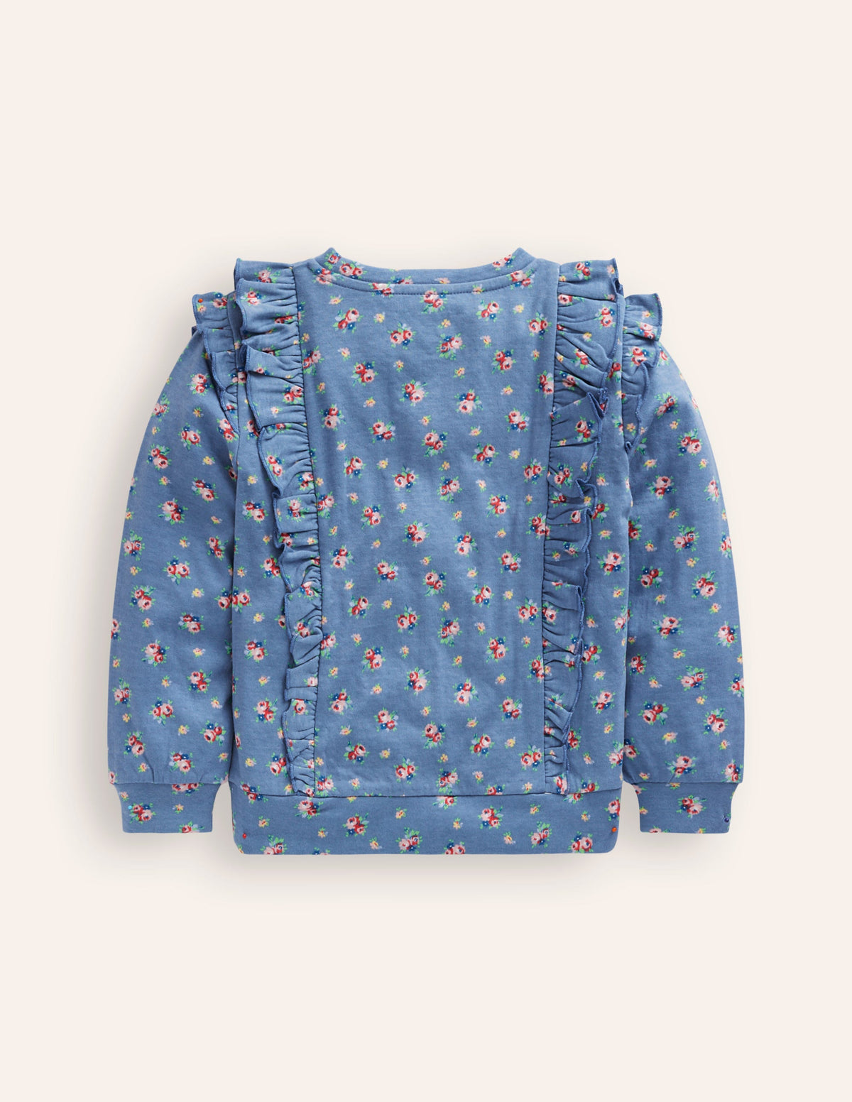 Frill Printed Sweatshirt-Bluejay Floral Bouquet - Image 2