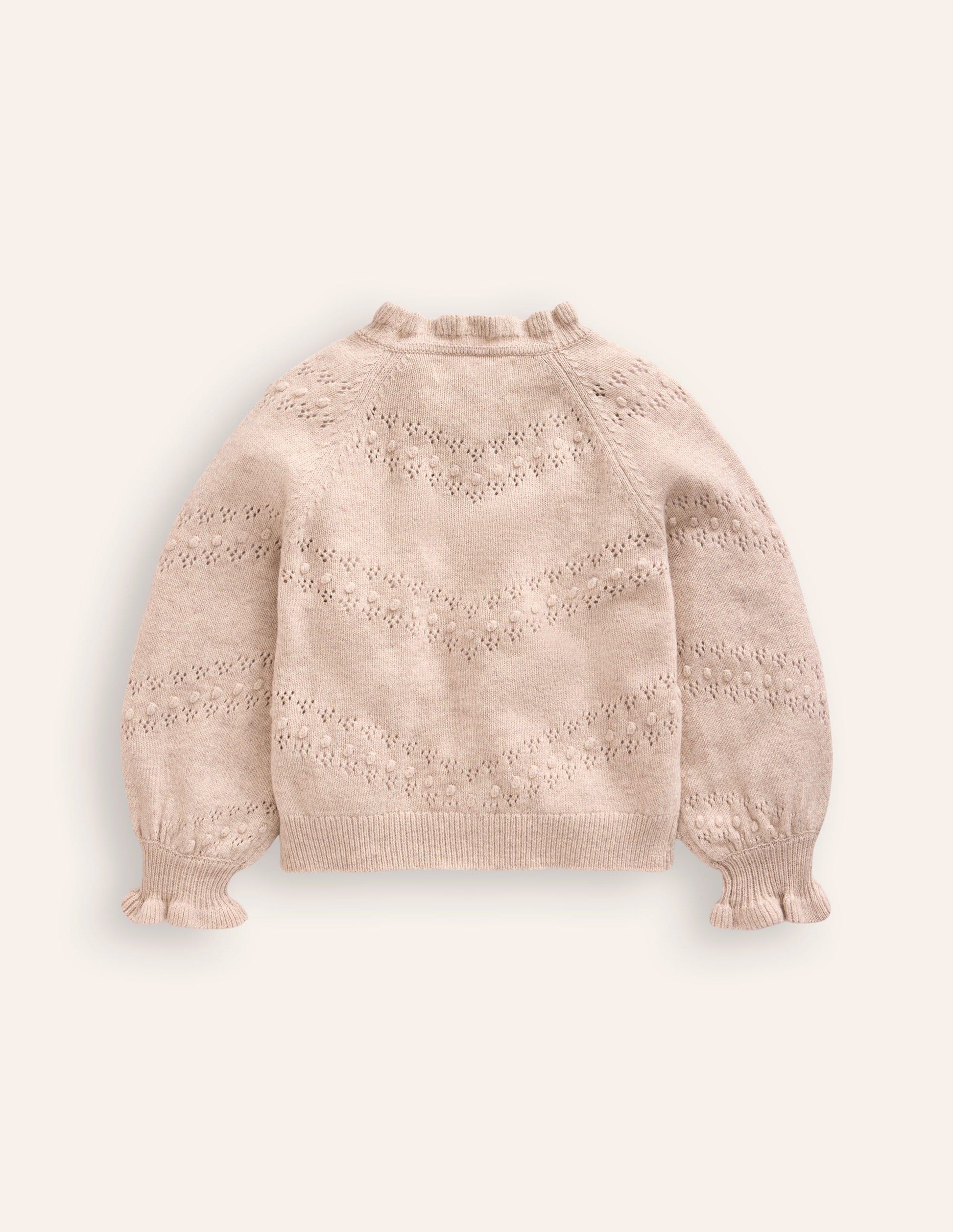 Faye Embroidered Cardigan-Ecru Marl-3