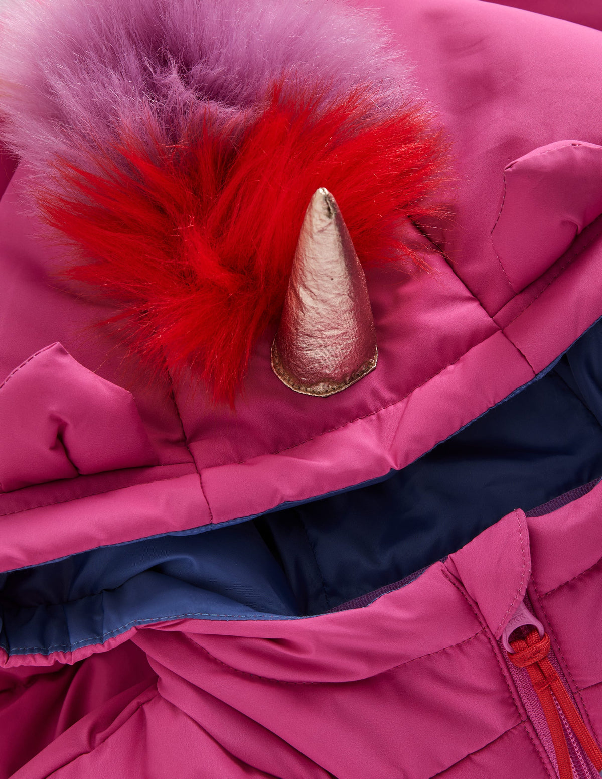 Fun Padded Coat-Pink Unicorn - Image 2