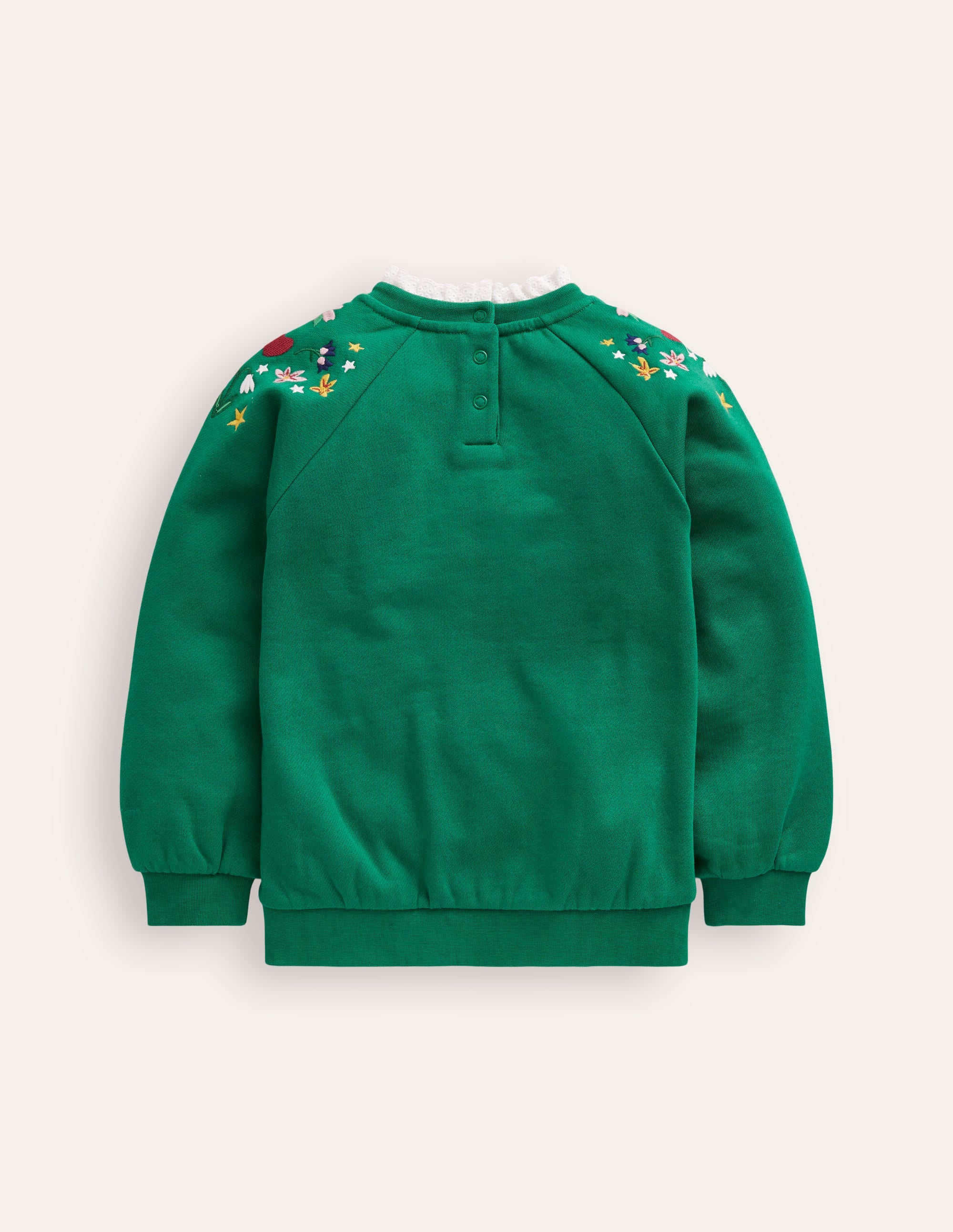 Embroidered Sweat-Jewel Green - Image 2