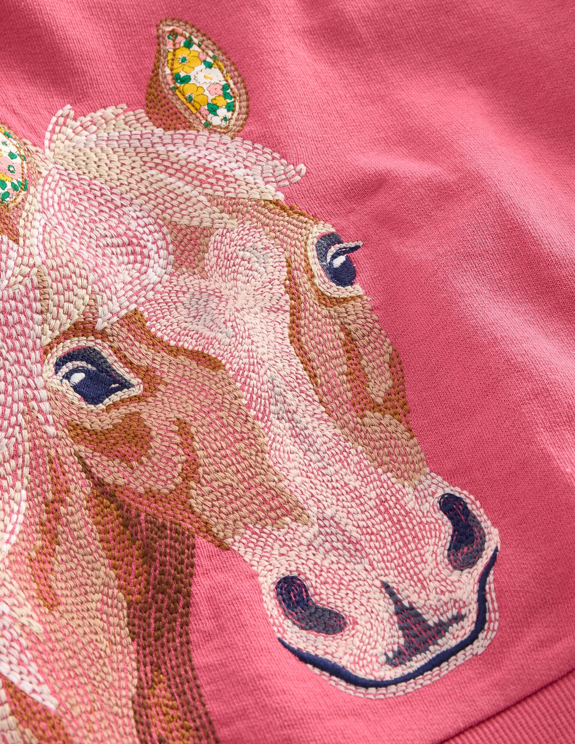 Superstitch Sweatshirt-Rose Pink Horse-3