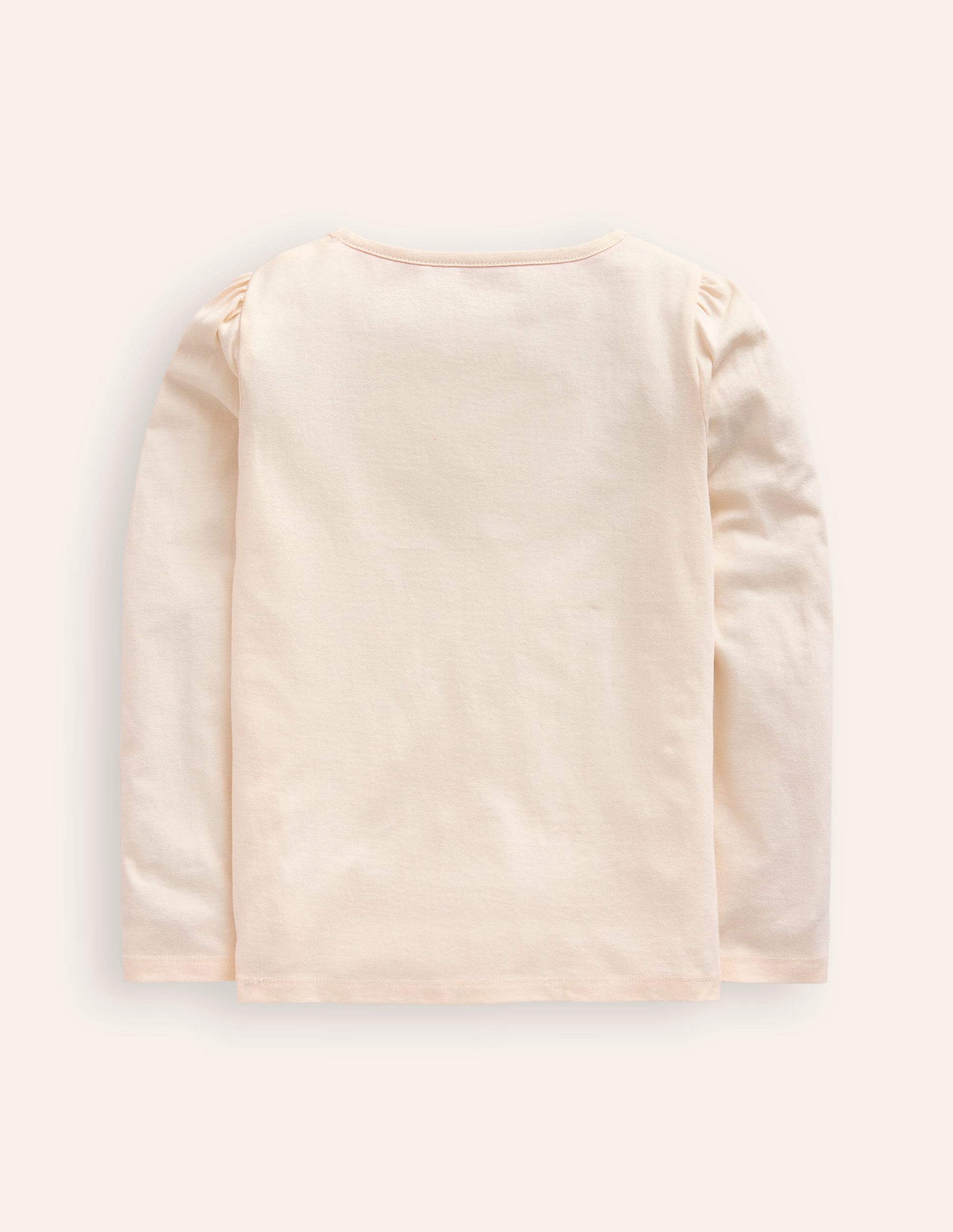 Puff Sleeve Logo Top-Vanilla White Fairy-2