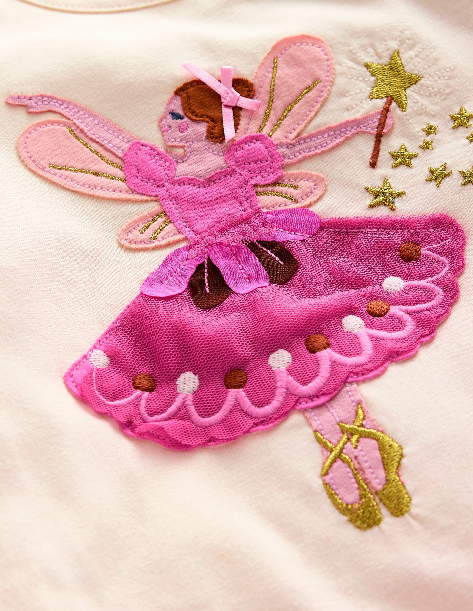 Puff Sleeve Logo Top-Vanilla White Fairy-3