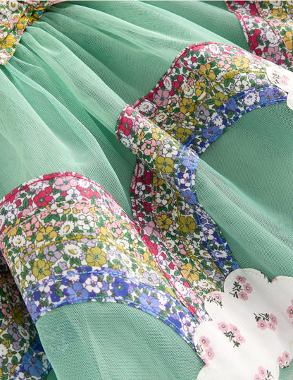 Fun Tulle Skirt-Blue Frost Rainbows-3