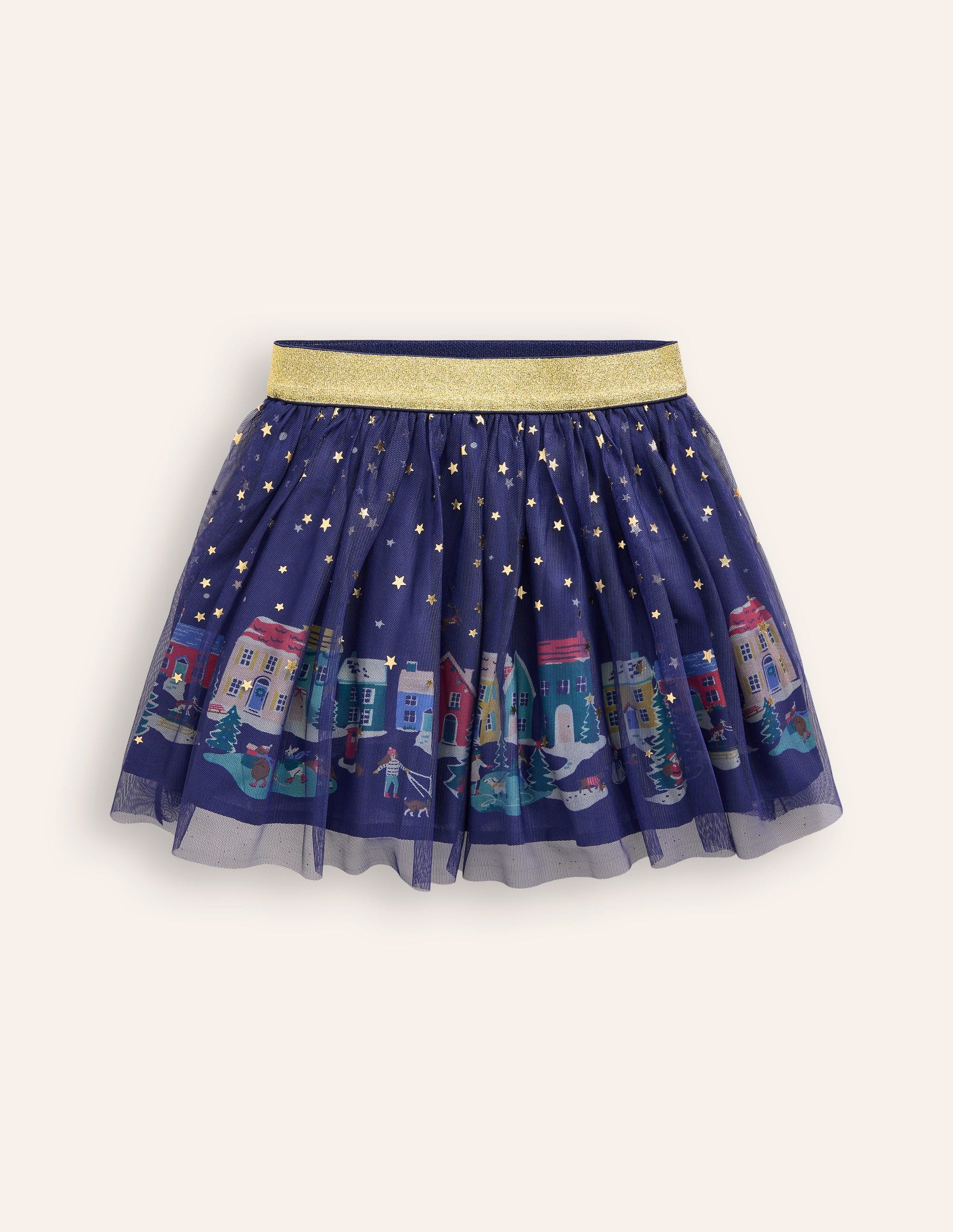Fun Tulle Skirt-College Navy Stars-1