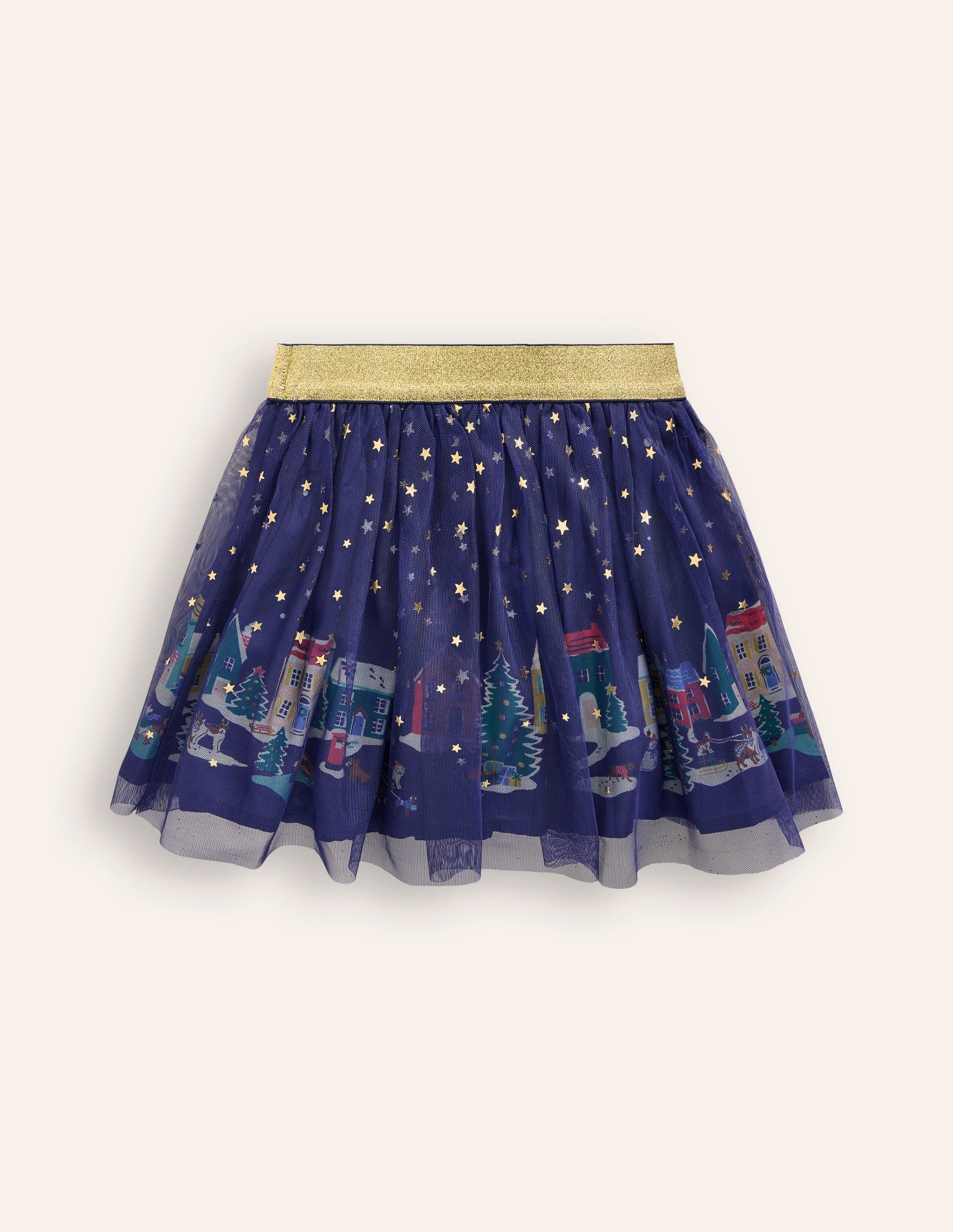 Fun Tulle Skirt-College Navy Stars-2