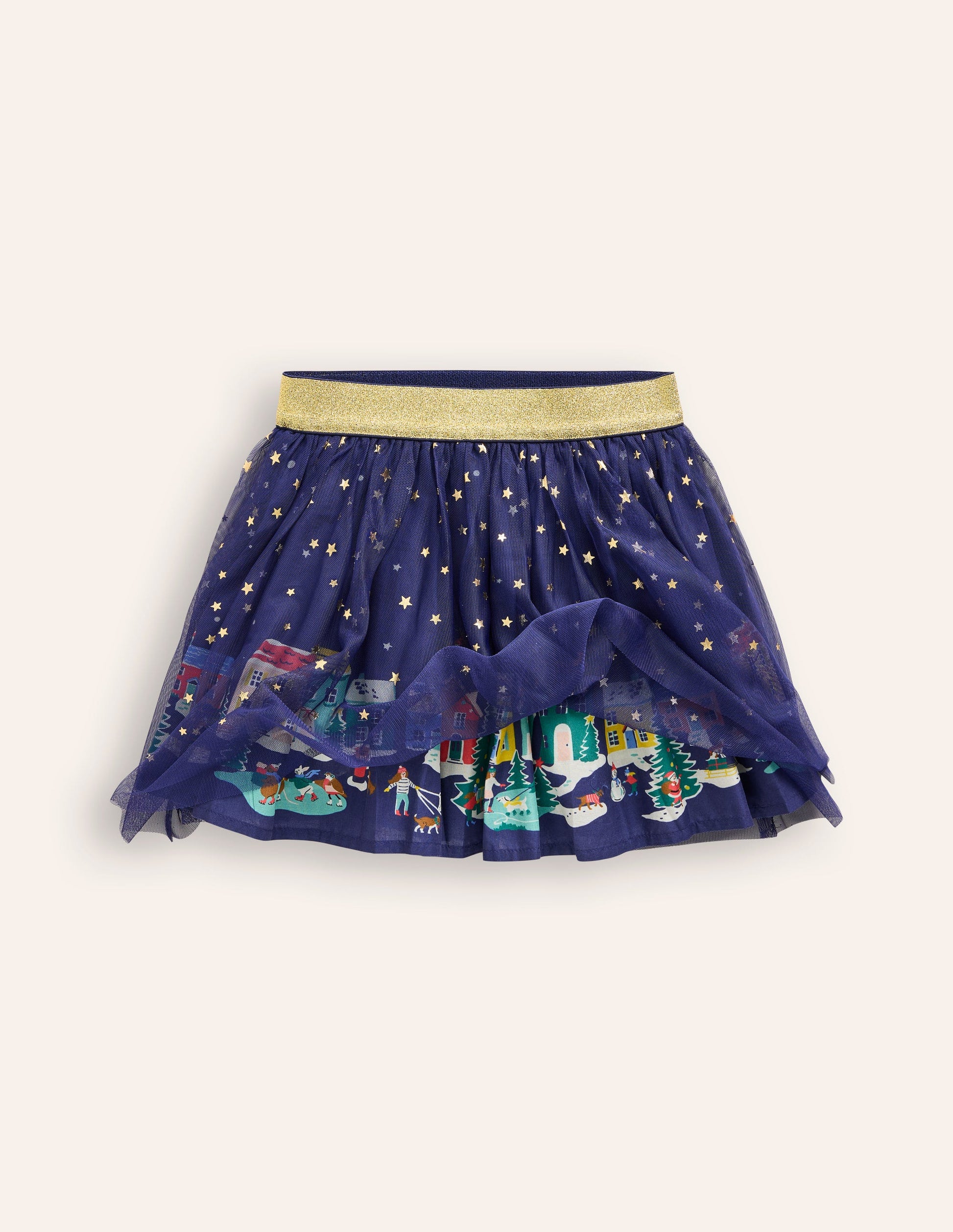 Fun Tulle Skirt-College Navy Stars-4