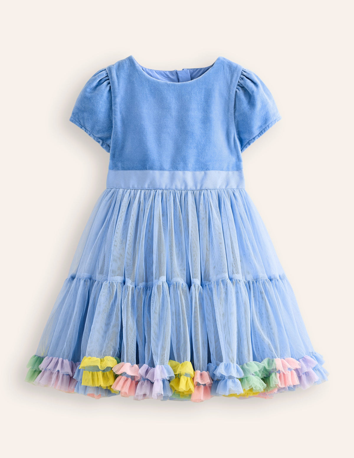 Beth Velvet Bodice Tulle Dress-Forget Me Not - Image 1