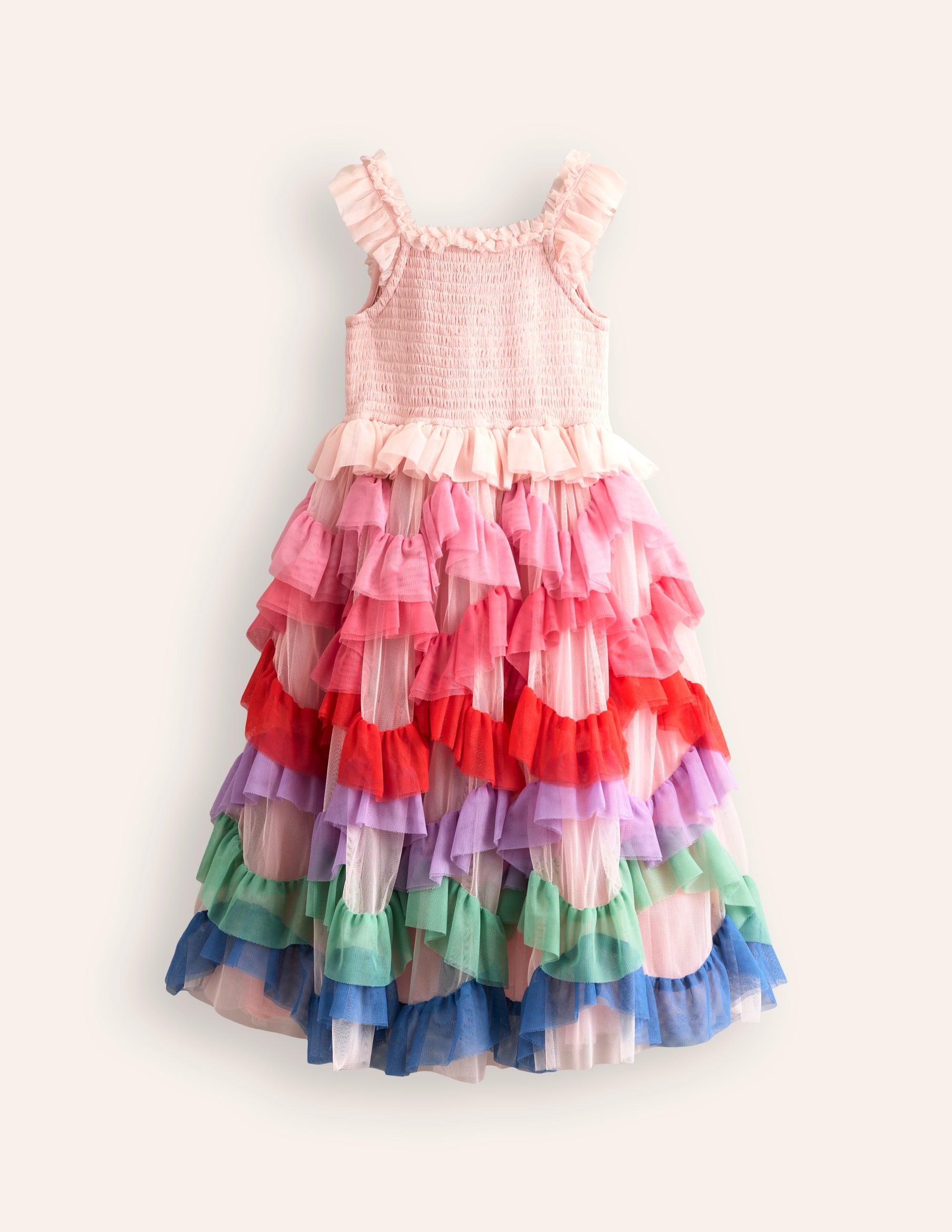 Maude Ruffle Tulle Dress-Multi Rainbow - Image 6
