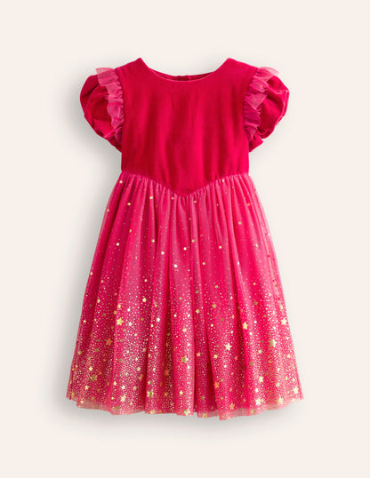 Esther Metallic Party Dress-Rose Pink-7