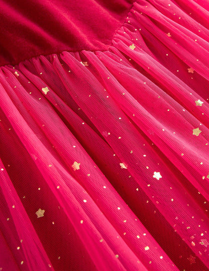 Esther Metallic Party Dress-Rose Pink-9