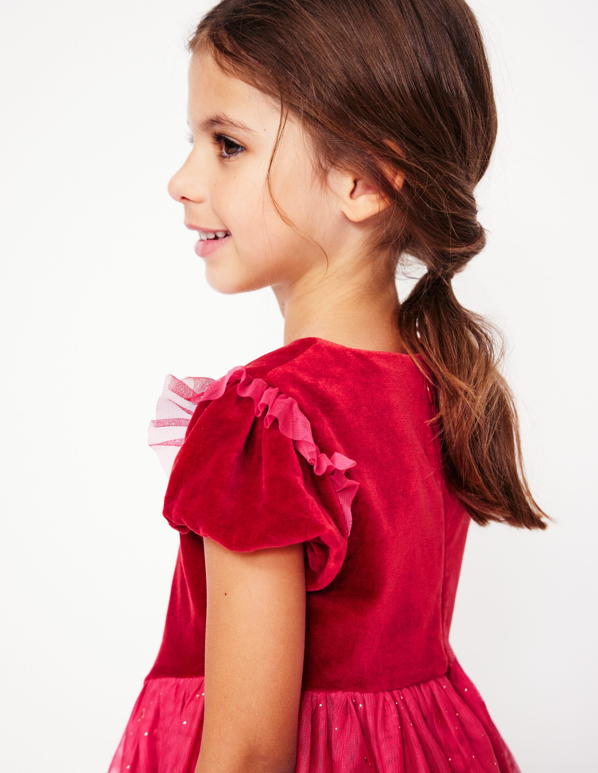Esther Metallic Party Dress-Rose Pink - Image 5