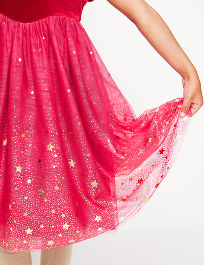 Esther Metallic Party Dress-Rose Pink-6