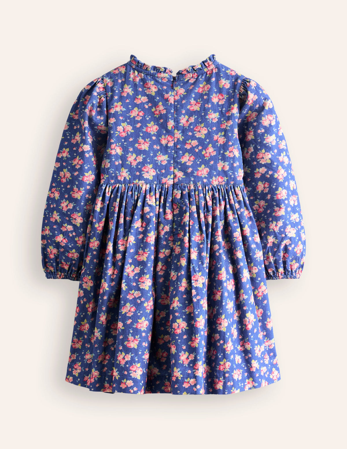 Cord Appliqué Dress-Bluejay Weather-2