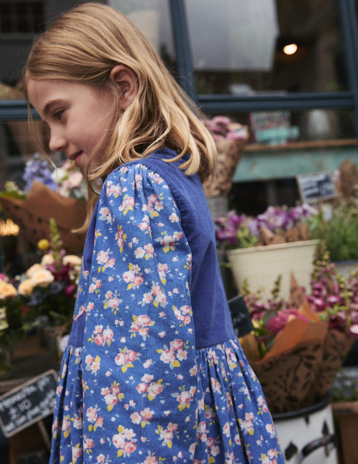 Cord Appliqué Dress-Bluejay Weather-5