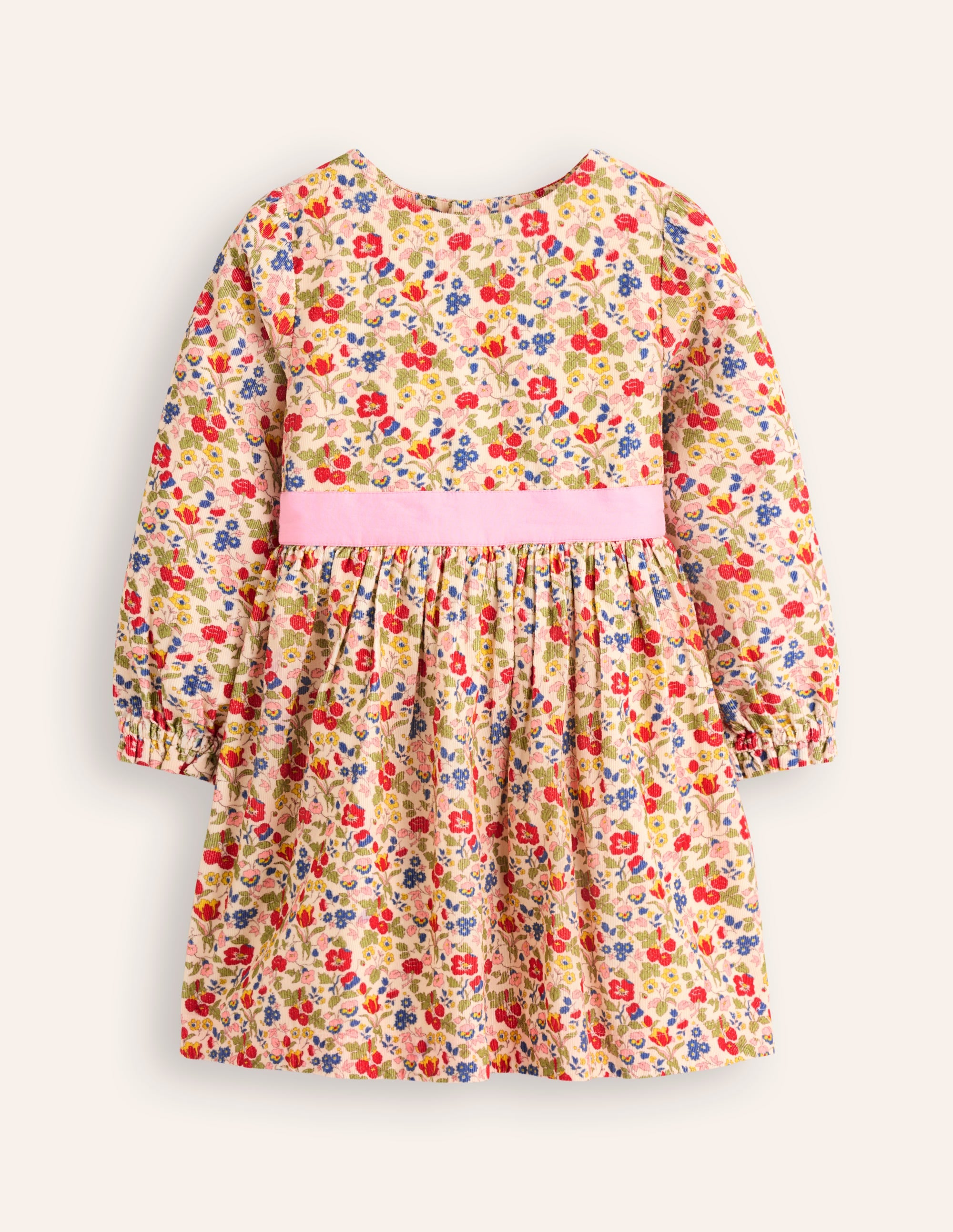 Peggy Cord Party Dress-Rockabilly Red Berry Floral - Image 4
