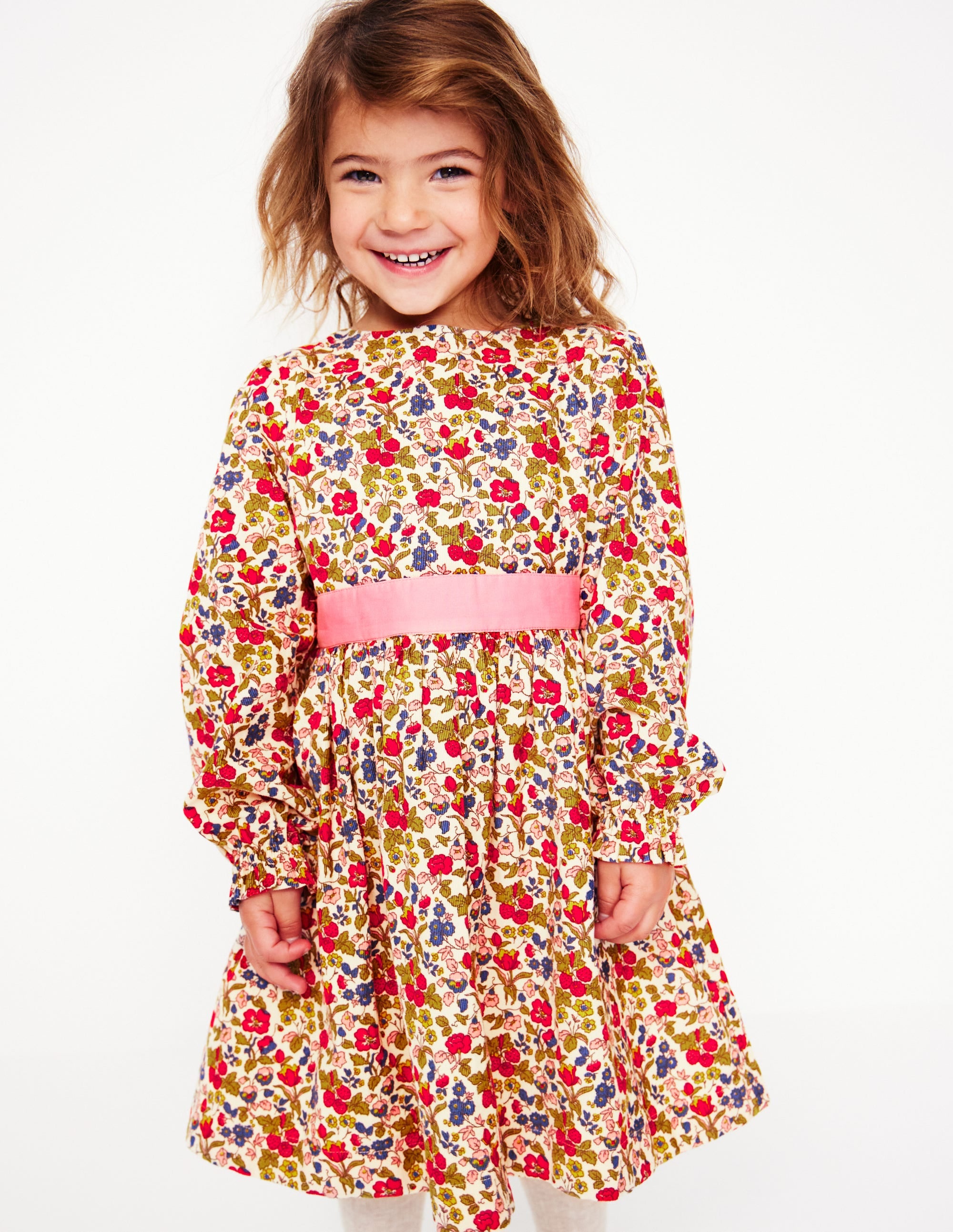 Peggy Cord Party Dress-Rockabilly Red Berry Floral - Image 2
