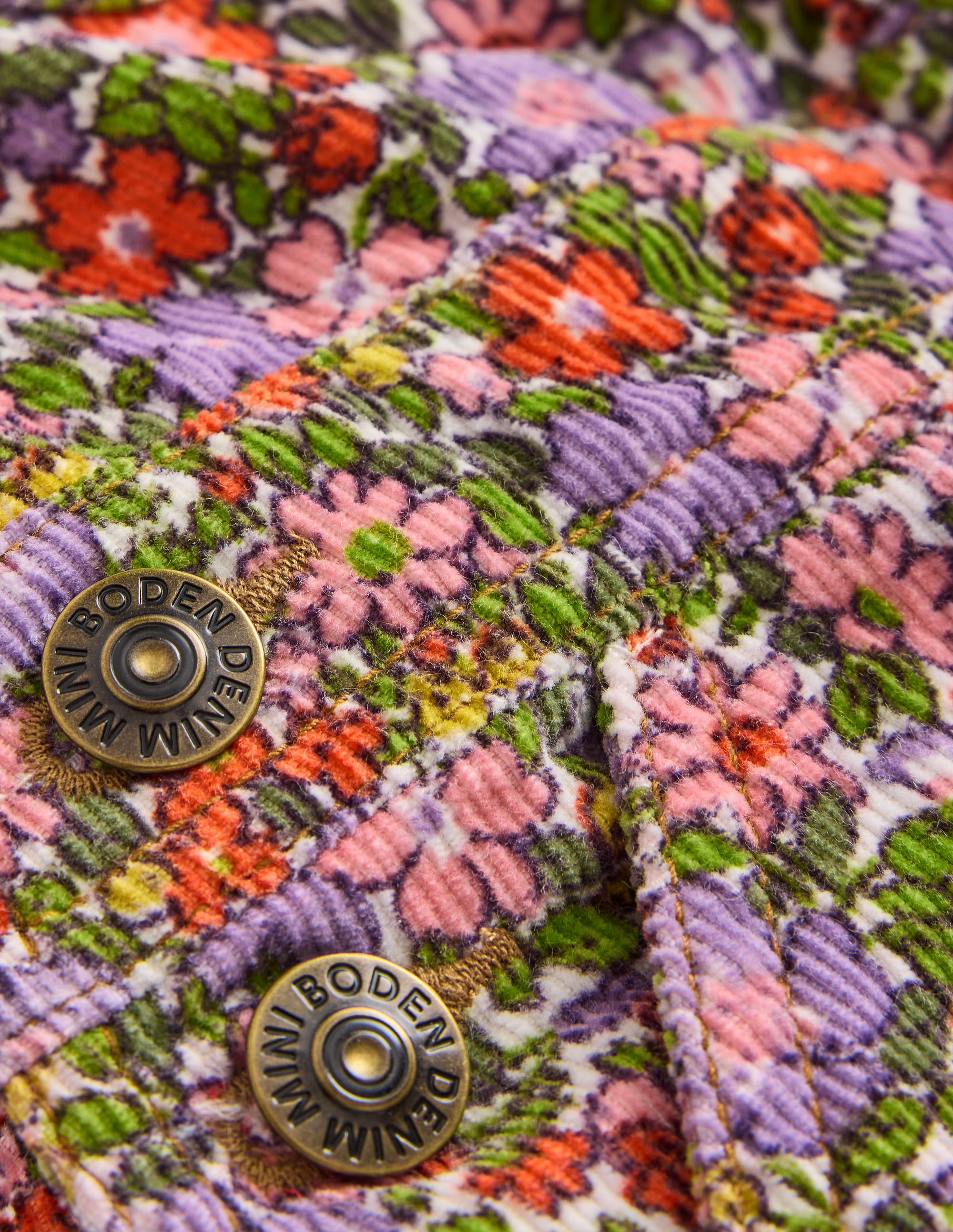 Straight Leg Dungaree-Aster Purple Flowerbed - Image 3