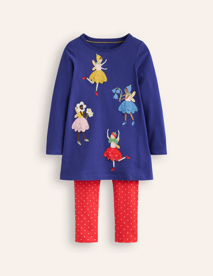 Appliqué Tunic and Legging Set-Starboard Blue Fairies-1