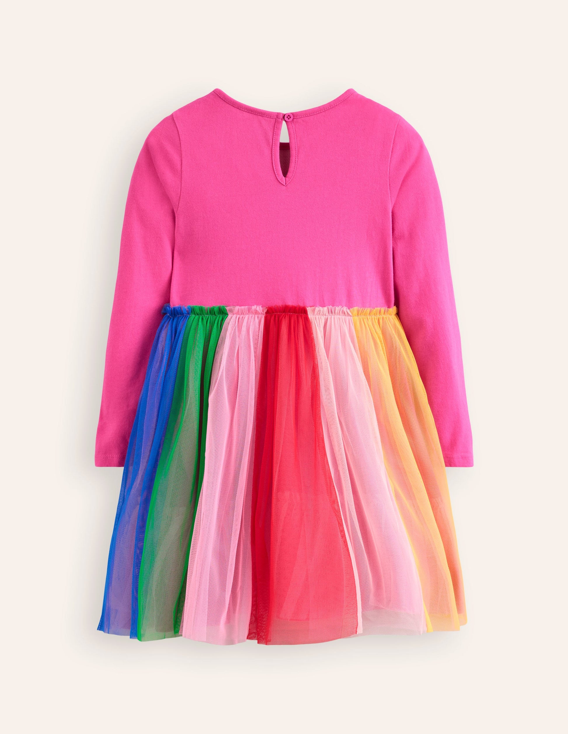 Rainbow Tulle Dress-Tickled Pink Rainbow-2